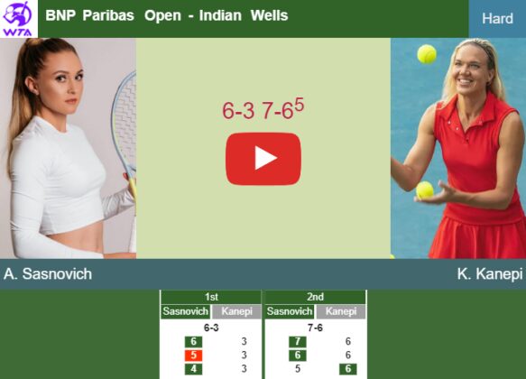 Aliaksandra Sasnovich Dispatches Kanepi In The St Round Indian Wells