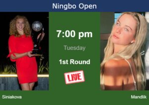 How To Watch Siniakova Vs Mandlik On Live Streaming In Ningbo On