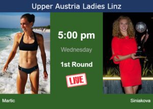 How To Watch Martic Vs Siniakova On Live Streaming In Linz On