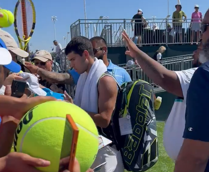 Kind Carlos Alcaraz Spends A Lot Of Time Signing Autographs In Indian