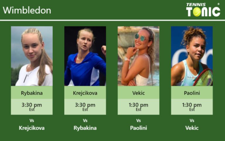 Prediction Preview H H Rybakina Krejcikova Vekic And Paolini To