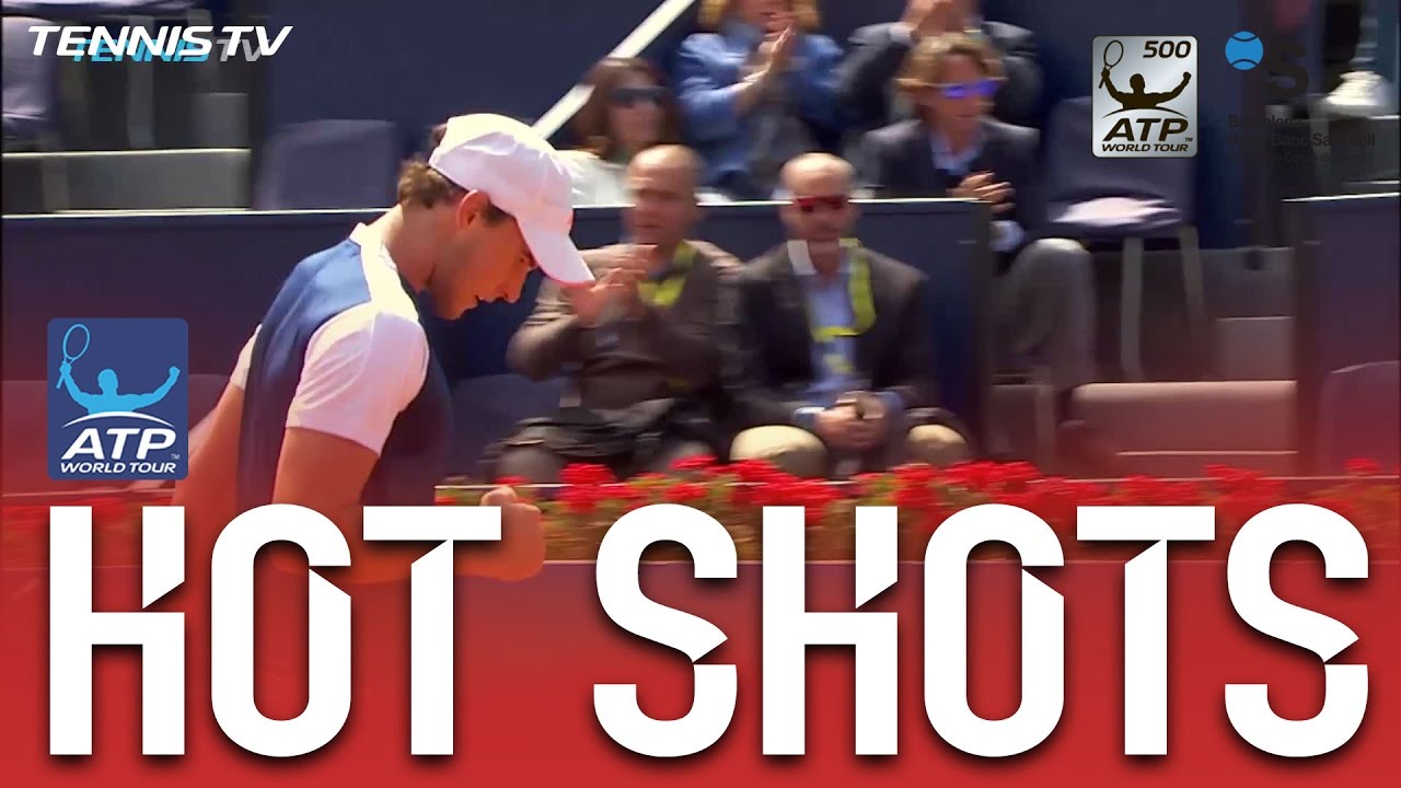 Thiem Rips Forehand Hot Shot Off Smash In Barcelona 2017