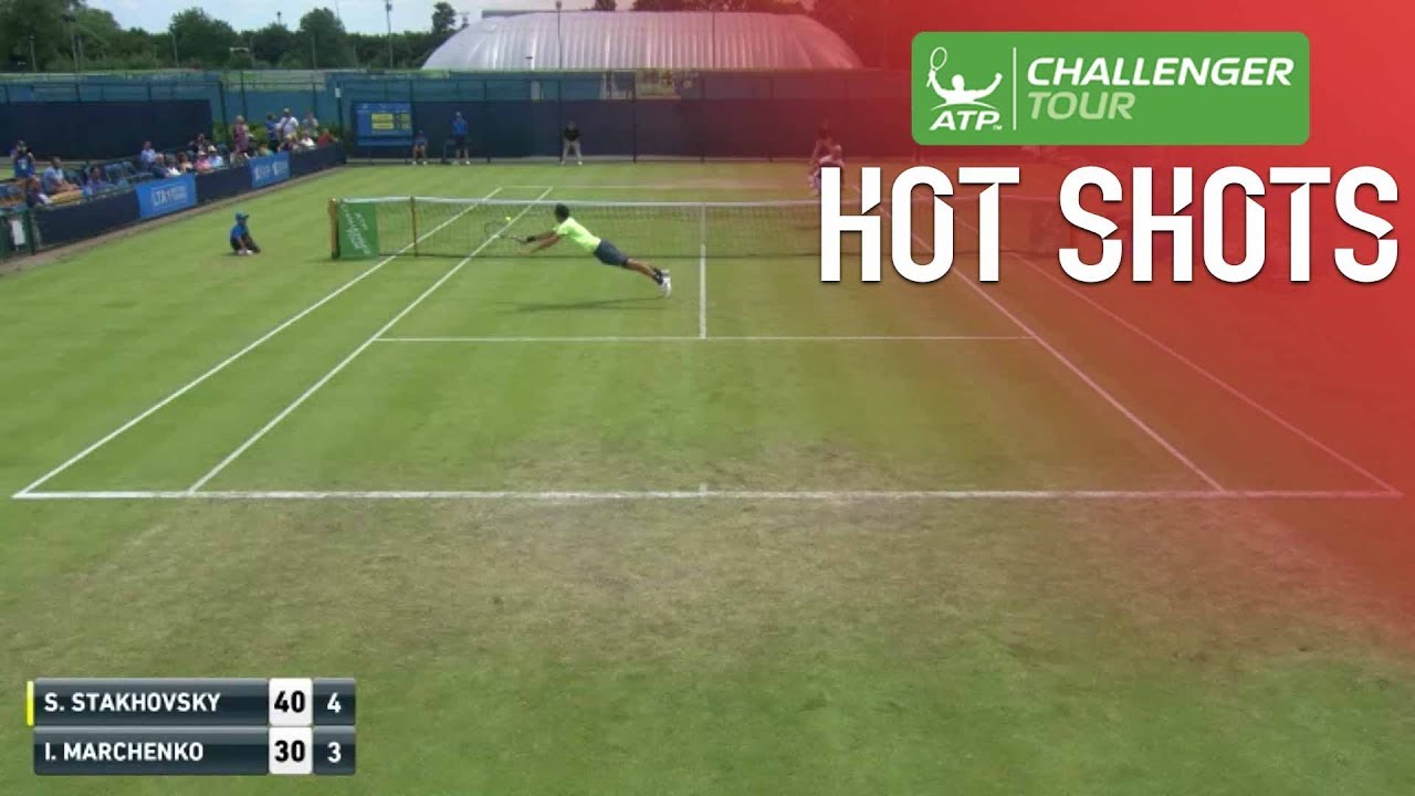 Stakhovsky Double Dive Hot Shots In Nottingham 2017