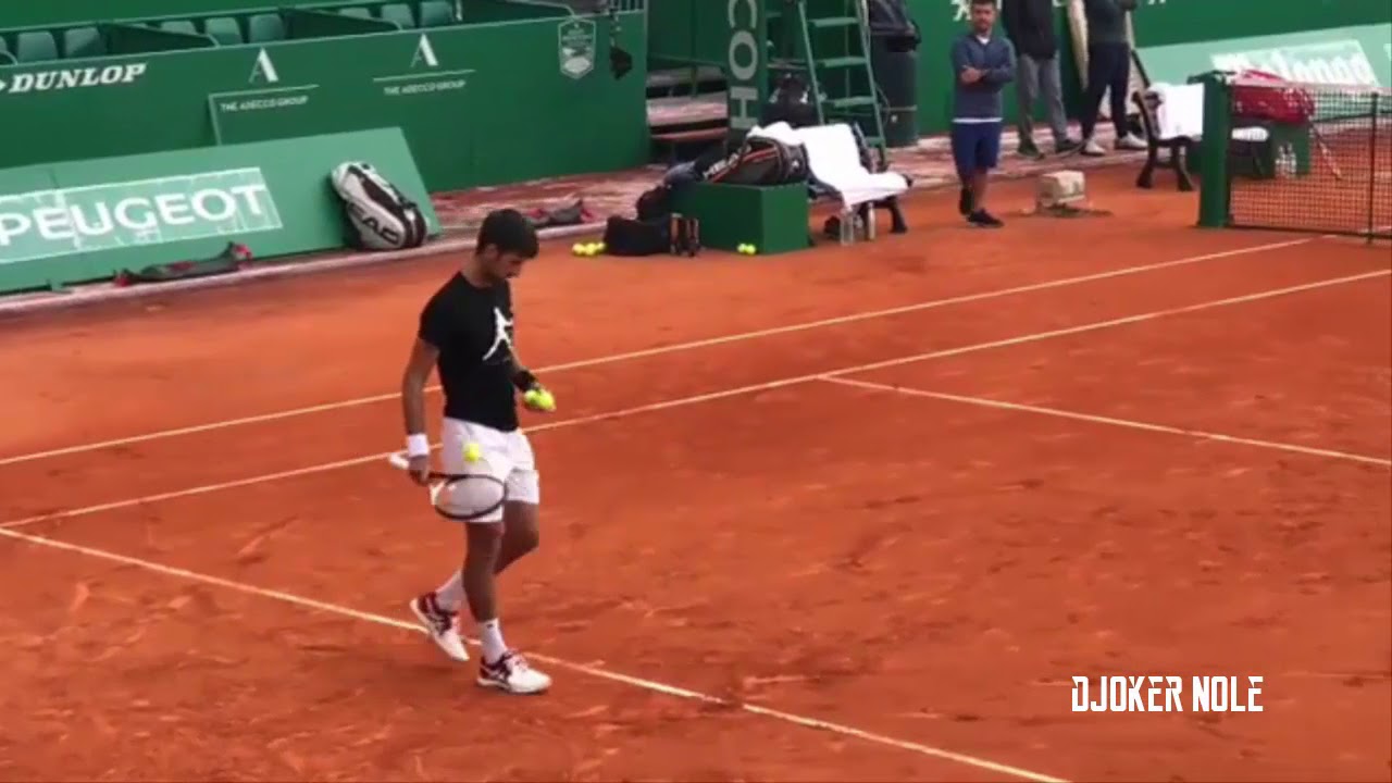 Novak Djokovic, Grigor Dimitrov Practice - Monte Carlo 2018 (HD) - Tennis Tonic