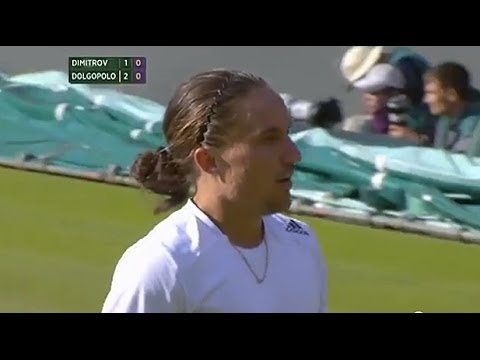 Dolgopolov hits ridiculous spin – Wimbledon 2014