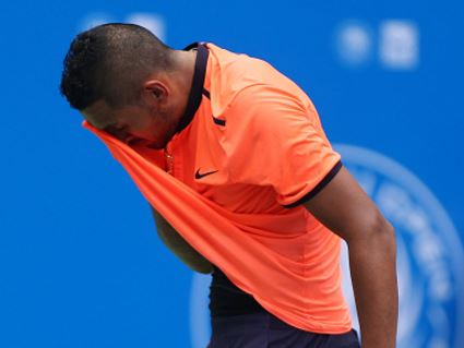 Kyrgios wastes 2 MPs to crash out in Chengdu opener