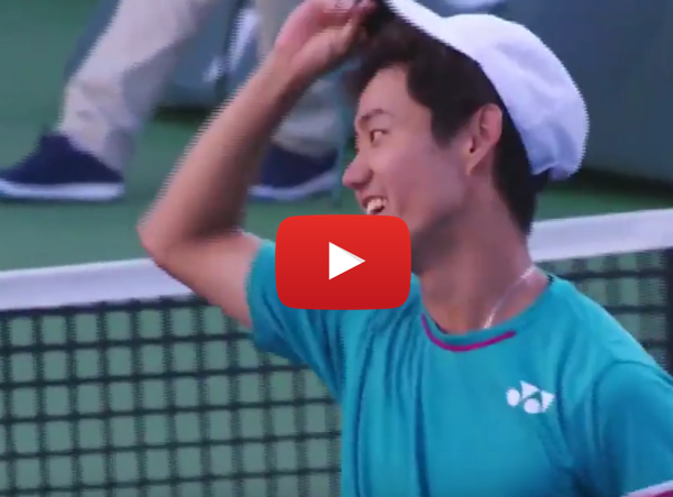 IMPOSSIBLE. Nishioka beats Berdych after being 1-6 2-5 down!
