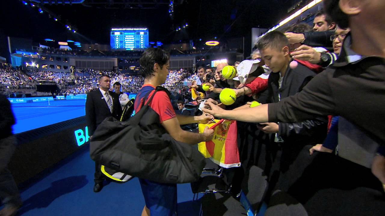 Barclays ATP World Tour Finals Monday Marrero Verdasco Celebration