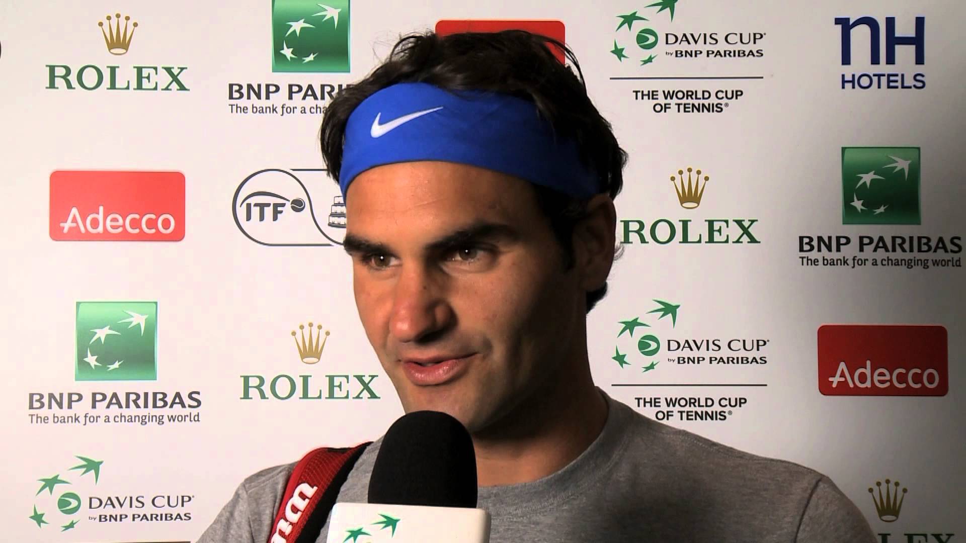 Roger Federer (SUI) on being back in Switzerland