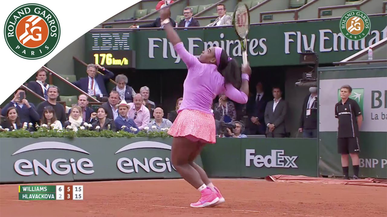 Serena Williams v. Andrea Hlavackova 2015 French Open R128 Highlights