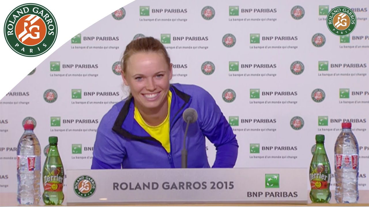 Press conference Caroline Wozniacki 2015 French Open / R128 Tennis