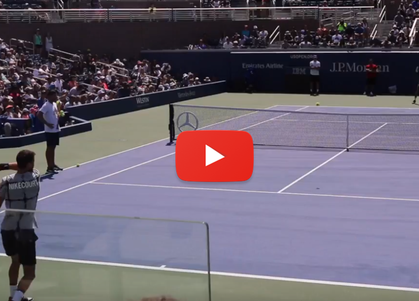 dimitrov djokovic training at the US Open