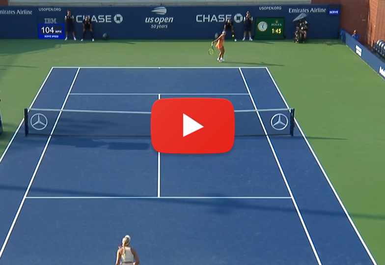 Drop shot show. The best rally and point of the day is from Sevastova hotshot