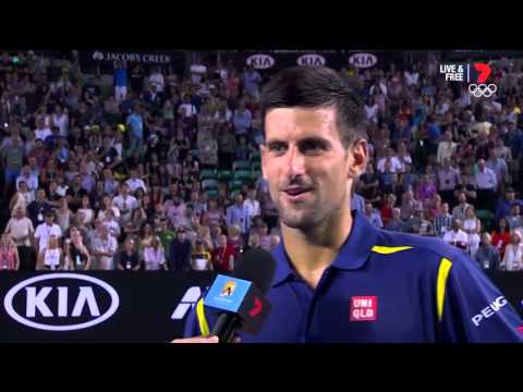 Novak Djokovic Vs Nishikori Post Match Interview | Australian Open 2016 ...