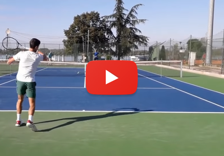 djokovic training HD court level