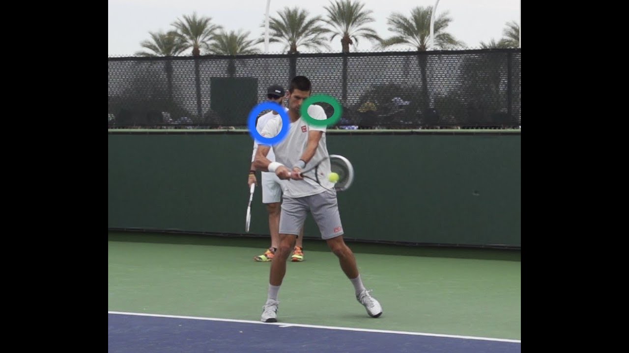 Two Handed Backhand Lesson Body Position At Contact Tennis Tonic