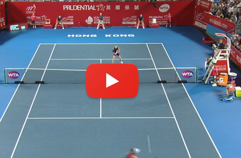 Wang Qiang wins an impossible point