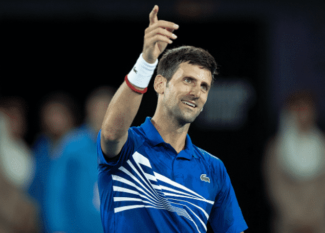 Novak Djokovic ni the AO finals