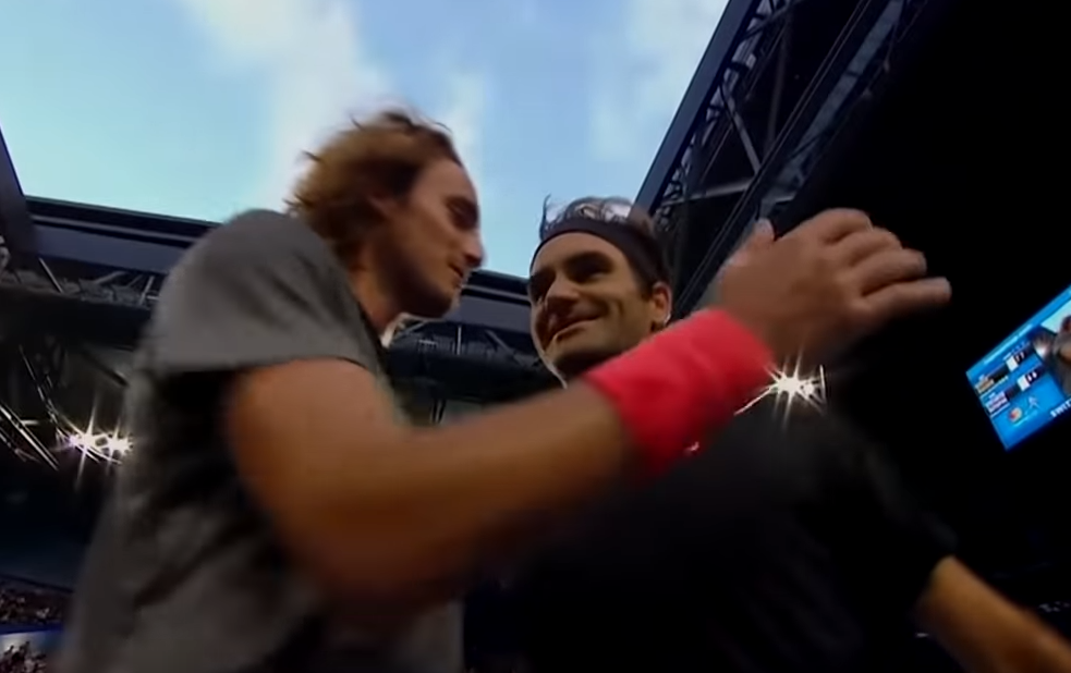 Roger Federer and Stefanos Tsitsipas