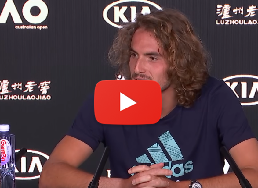 Stefanos Tsitsipas press conference after beating Federer