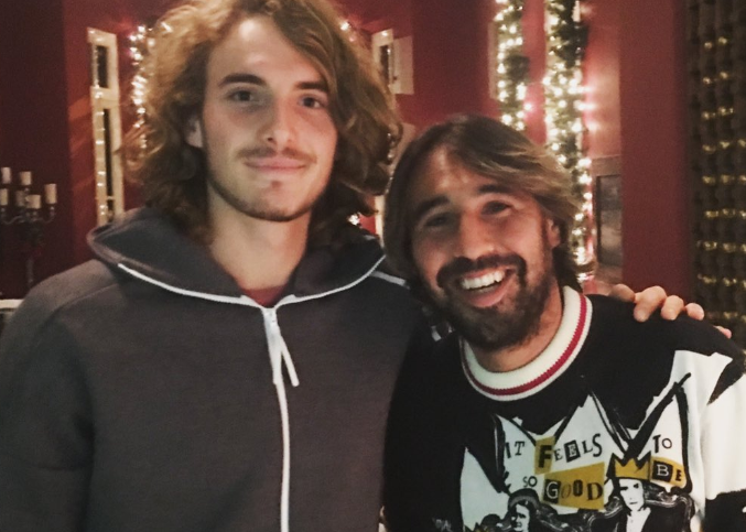 Strfanos Tsitsipas and MArcos Baghdatis Strfanos Tsitsipas and MArcos Baghdatis