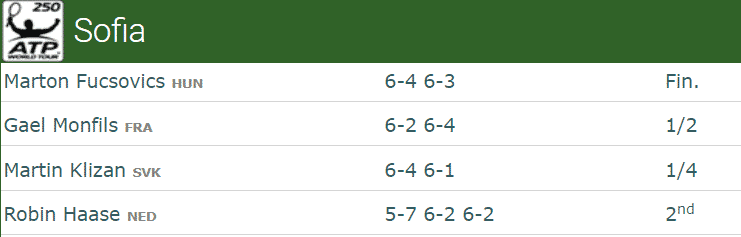 Medvedev results in Sofia