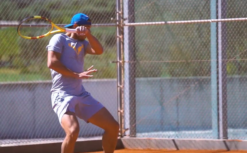 Rafael Nadal getting ready for Monte Carlo