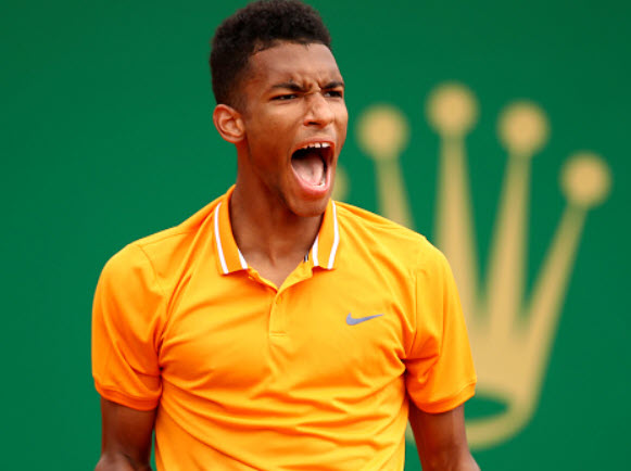 Felix Auger Aliassime in Monte Carlo