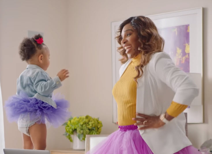 Serena playing with Olympia Serena playing with Olympia