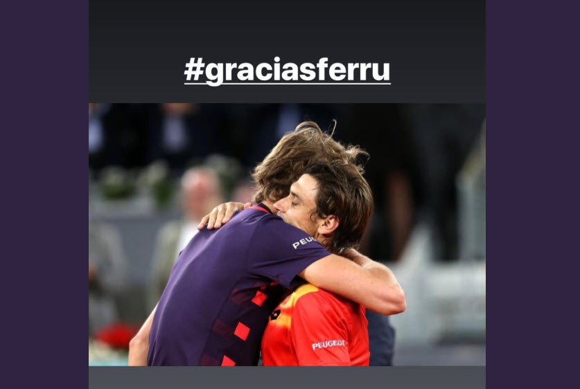 Sascha Zverev with David Ferrer
