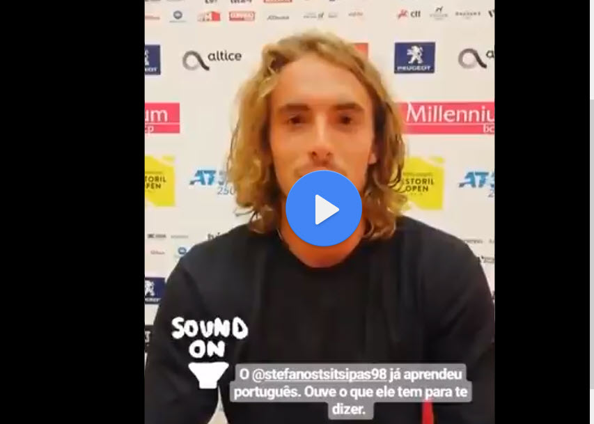 ESTORIL. Stefanos Tsitsipas shows off his Portuguese - Tennis Tonic ...