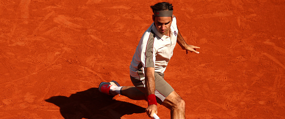 Federer in action