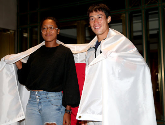 Naomi Osaka and Kei Nishikori Naomi Osaka and Kei Nishikori