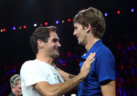 Roger Federer and Sascha Zverev