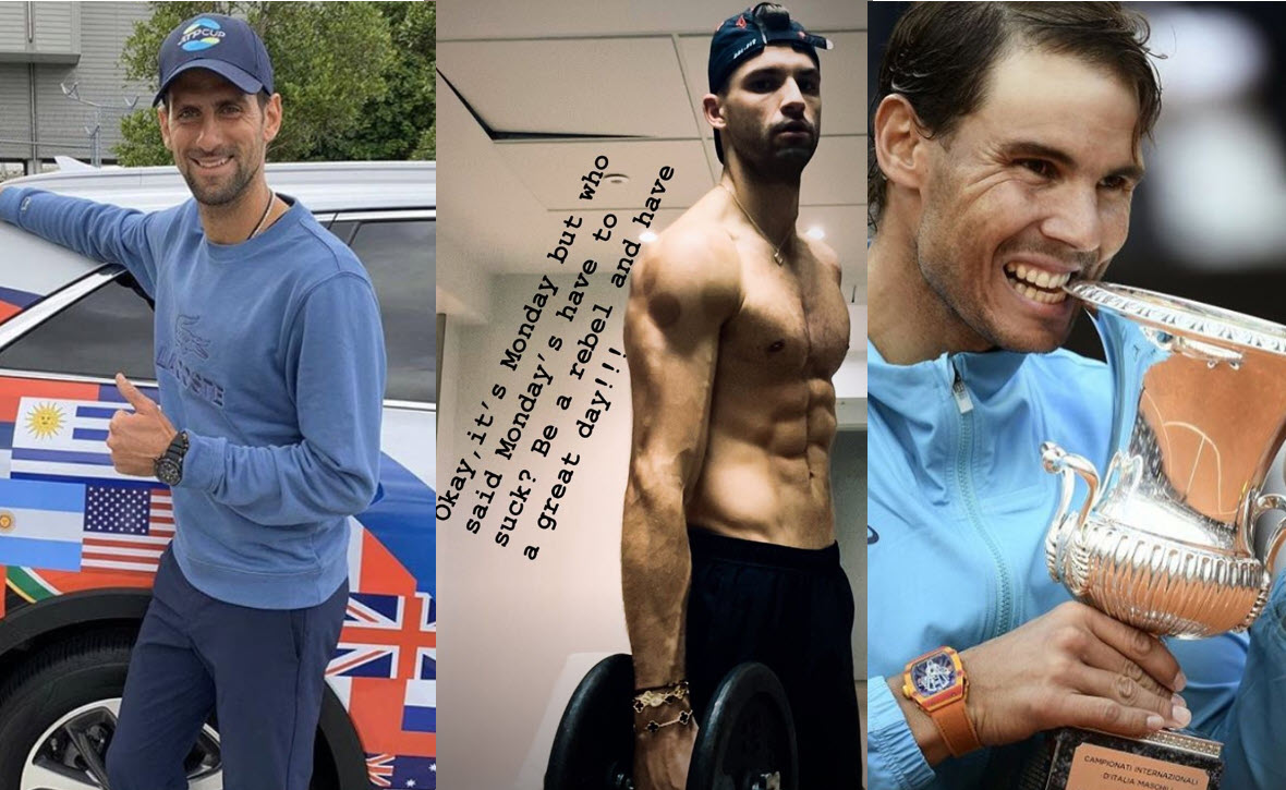 Djokovic, Nadal, Tsitsipas, Dimitrovs Instagram updates before playing the ATP Cup - Tennis Tonic