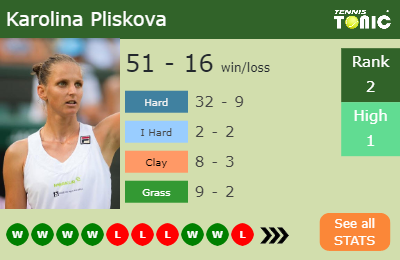 Karolina Pliskova Stats info