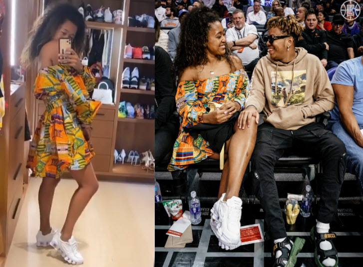 Naomi Osaka Wears Sheer Pants to Clippers Game With Cordae
