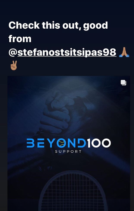 Kyrgios supporting Tsitsipas