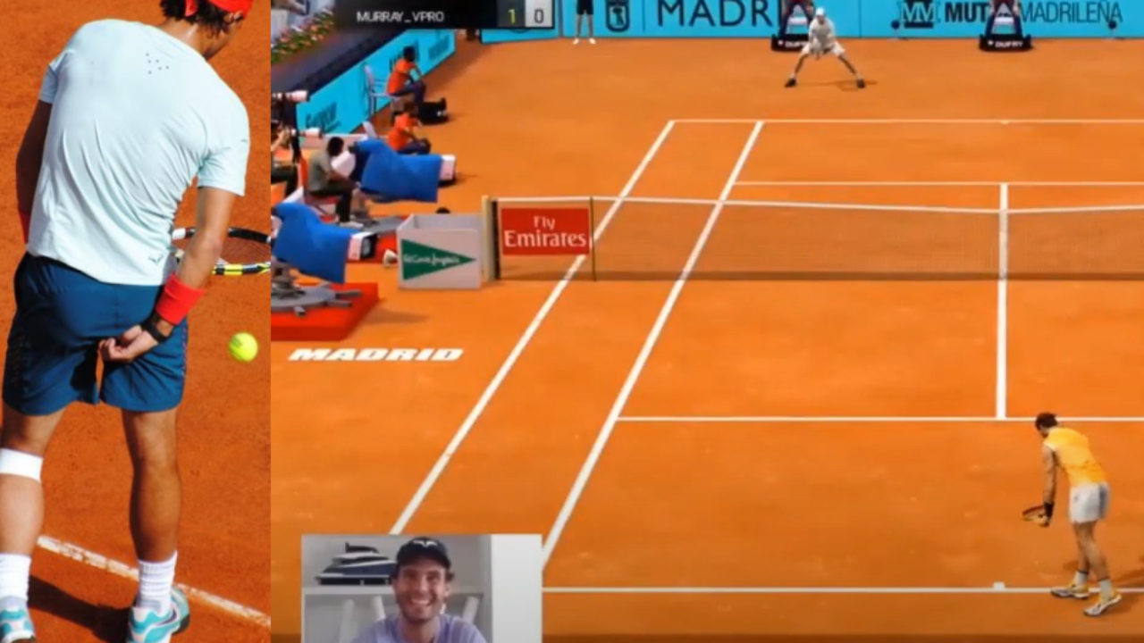 FUNNY VIDEO. Nadal laughs when his player performs his procedures when  facing Murray in the Mutua Madrid Open Virtual Pro - Tennis Tonic - News,  Predictions, H2H, Live Scores, stats