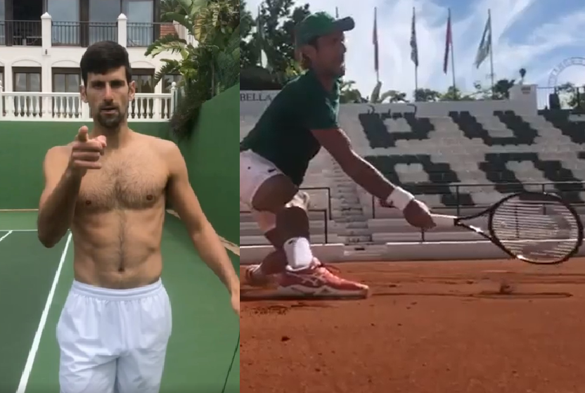 Djokovic in top form trained during lockdown Djokovic in top form trained during lockdown