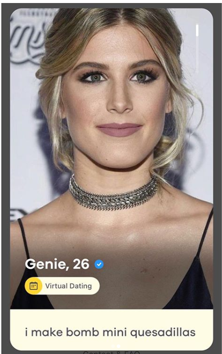 Genie Bouchard Bumble profile