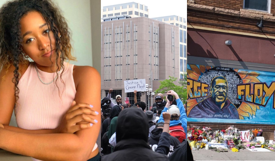 Naomi Osaka backing the protests supporting the Afro American community in the US Naomi Osaka