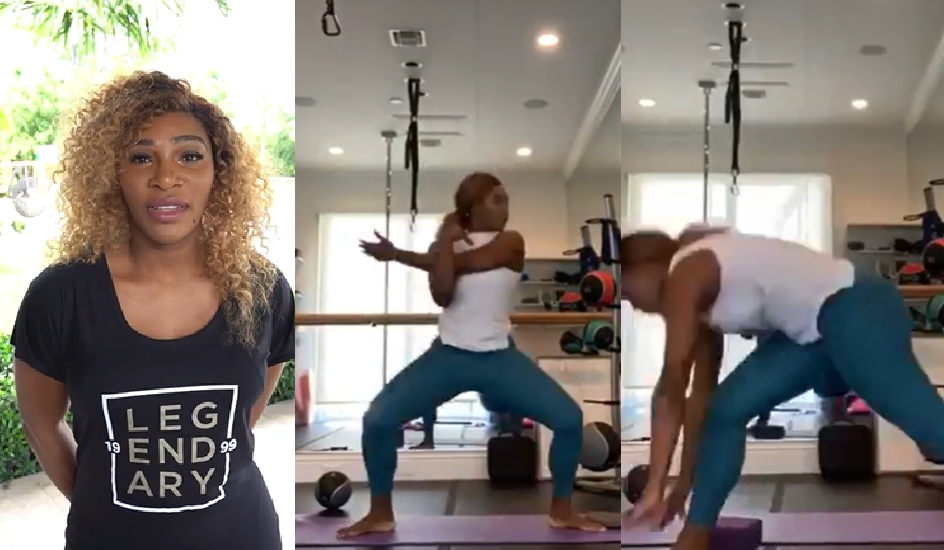Serena Williams training