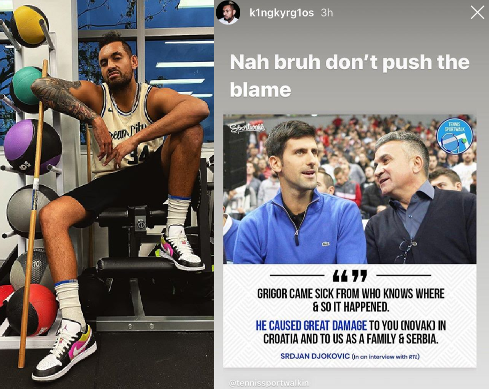 Kyrgios on Novak Djokovic father