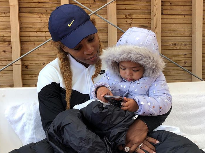 Serena Williams and her daughter Olympia