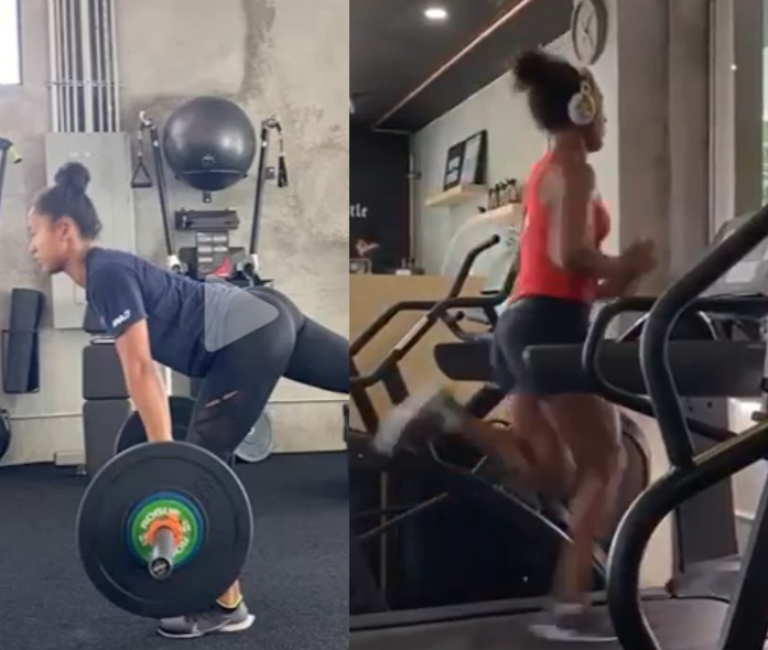 Naomi Osaka training