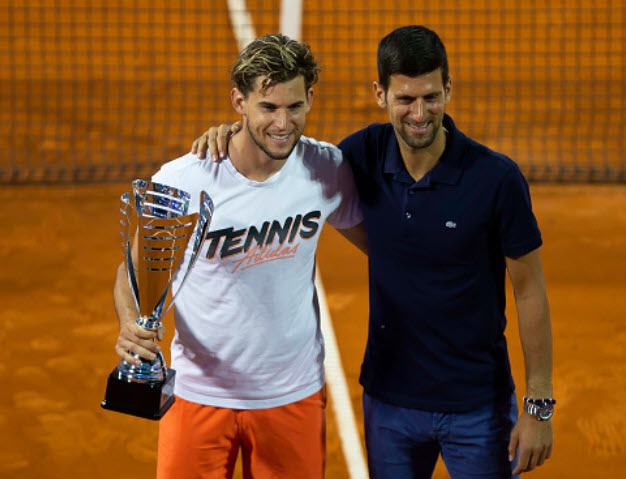 Novak Djokovic and Dominic Thiem