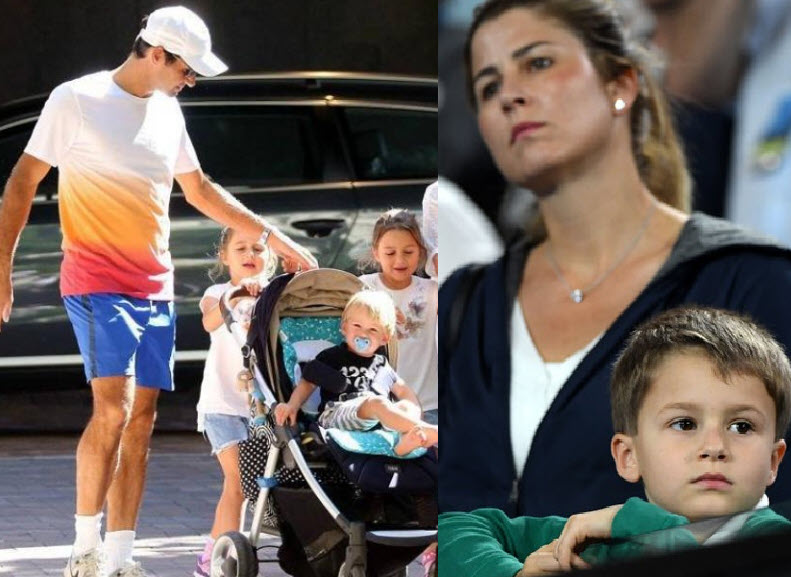 Roger Federer Mirka and Children