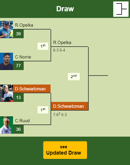 Diego Sebastian Schwartzman Draw info