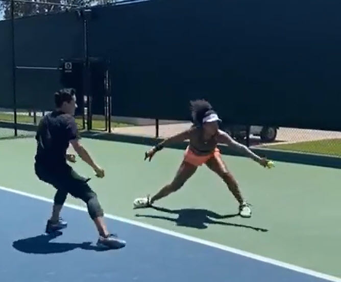 Naomi Osaka training for the US Open